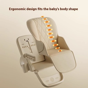 Chaise haute pliable et pratique pour bébé Chaise de salle à manger domestique multifonctionnelle et table d'alimentation pour enfants - Product Image 3