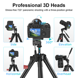 Trépied professionnel pour caméra vidéo numérique, support de caméra en aluminium de bonne qualité pour appareil photo reflex numérique et <span class=keywords><strong>caméscope</strong></span> - Product Image 3