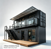 Maison modulaire en conteneur de 20 pieds, imperméable, ignifuge, écologique, à montage rapide, pour usage résidentiel et glamping