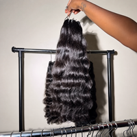 Cheveux indiens bruts directement d'Inde, extensions de cheveux ondulés naturels, cheveux humains non traités, lots de cheveux