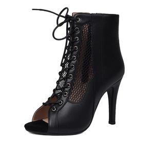 Sandalias <span class=keywords><strong>de</strong></span> tacón alto Jazz <span class=keywords><strong>Tango</strong></span> para <span class=keywords><strong>mujer</strong></span>, botas <span class=keywords><strong>de</strong></span> malla hueca con cordones y Punta abierta, zapatos <span class=keywords><strong>de</strong></span> baile con suela <span class=keywords><strong>de</strong></span> goma <span class=keywords><strong>de</strong></span> piel suave y talla grande - Product Image 5