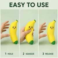 Jouet à presser créatif en forme de banane à rebond lent, souple et craquant, anti-stress, cadeau de fête, boîte mystère, vente en gros, fidget de bureau