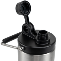 Bouteille d'eau en acier inoxydable de 1 gallon sans BPA, vente en gros de cruche isolée de 128oz avec couvercle à poignée