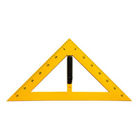 Gelsonlab HSMM-009 Ensemble de matériaux mathématiques en plastique de haute qualité Modèle carré Triangle en plastique et règle triangulaire