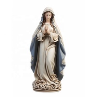 Cadeau religieux personnalisé Notre-Dame de la Grâce Figure sur Base, poupée céleste statues de pierre résine Catholicisme vierge marie statues