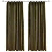 Rideaux occultants en chenille à chevrons vert matcha pour salon et chambre, style américain, pour fenêtre standard