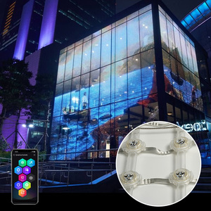 Ip66 <span class=keywords><strong>LED</strong></span> lưới hiển thị cho quảng cáo linh hoạt vĩnh viễn điểm sân khấu Rèm xây dựng mặt tiền PC đèn cơ thể - Product Image 1