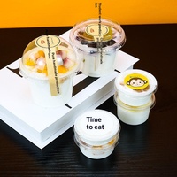 Gobelet à sauce jetable en PP à paroi simple épaissi, bol à soupe, boîte d'emballage alimentaire à emporter, boîte pour pudding, gelée, crème glacée avec couvercle, usage commercial