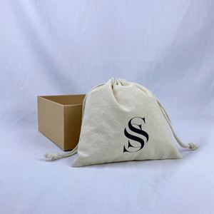 Durable <b>Drawstring</b> Bag High Quality Cotton <b>Pouch</b> Bag Simple Style Canvas <b>Drawstring</b> Bag - Product Image 3