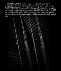 Canna da Pesca Takuma Monster Carbon ad Azione Rapida per Lanci Lunghi, Pesca alla Carpa, Peso Esca 8-10kg, Canna da Baitcasting per Laghi e Fiumi - Product Image 3
