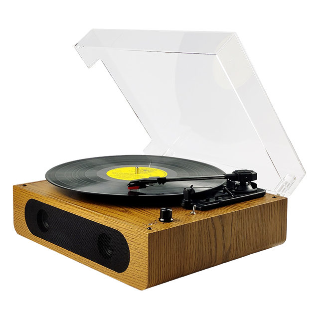 Buy Record Player Online Under 50Portable Vintage Gramophone Bluetooth Vinyl Player With Speakers Powered Speakers for Turntable