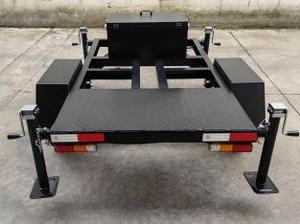 Remolque de 2 Ruedas con Capacidad de Carga de 800 kg y Estructura de Acero para el Transporte Móvil de Equipos Pequeños - Product Image 4