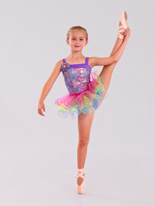 Vestidos Infantiles Anna Shi, Nuevos Diseños, Tutú <span class=keywords><strong>de</strong></span> Ballet en Nylon-Spandex Elástico, Color Morado Claro - Product Image 1