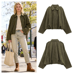 Nouvelle <span class=keywords><strong>veste</strong></span> <span class=keywords><strong>aviateur</strong></span> tissée unie zippée polyvalente pour <span class=keywords><strong>femme</strong></span>, coupe-vent, pour le printemps <span class=keywords><strong>et</strong></span> l'automne, style décontracté - Product Image 1