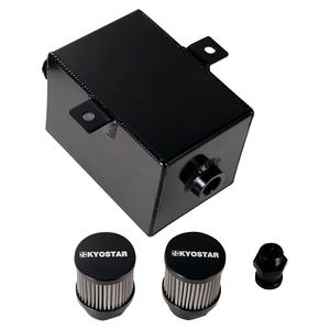 ブリーザーフィルタードレンアルミニウム2Lオイルキャッチタンクバッフル付きユニバーサルオイルキャッチ缶 - Product Image 6