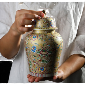 Jarrón de Cerámica Perlado Ecológico de Lujo Ligero Estilo Antiguo para Decoración del Hogar, Regalo de Cumpleaños o Acción de Gracias - Product Image 1