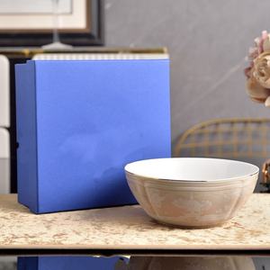 Ensemble de saladiers en porcelaine osseuse personnalisée, motif végétal européen en relief, écologique, 6,75 pouces, pour les fêtes - Product Image 4