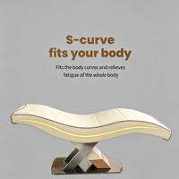 Lit de pose de cils ergonomique incurvé noir mat avec base en forme de croix, lit d'extension de cils, lit de spa beauté