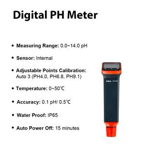 Kit Pengukur pH <span class=keywords><strong>Digital</strong></span> Genggam VA1020B dengan BT pH ATC Temperatur, Pengukuran Cerdas Kelas Laboratorium, IP65, Layar LCD dengan Lampu Latar - Product Image 2