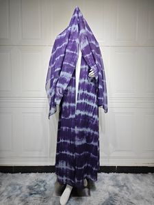 Abaya en mousseline de polyester en gros, manches longues, <span class=keywords><strong>maxi</strong></span>, tenue islamique modeste, avec foulard intégré, <span class=keywords><strong>robe</strong></span> double couche pour femmes musulmanes - Product Image 6