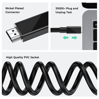Câble vidéo DP Mini 4k UNIEAN en gros, HD 2M 3M ABS, transfert de données, câble DisplayPort, Mini DP vers UHD pour téléviseur mobile