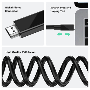 Uniean <span class=keywords><strong>สาย</strong></span>ถ่ายวิดีโอขนาดเล็ก2ม. 3ม. ABS MINI 4K DP <span class=keywords><strong>สาย</strong></span>ถ่ายข้อมูล DisplayPort Mini DP ไปยังสาย UHD สำหรับทีวีมือถือ - Product Image 3