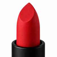 Rouge à lèvres longue tenue personnalisé avec logo OEM - Rouge corail velours mat, design cubique, marque privée