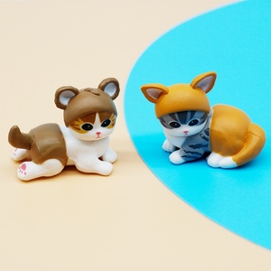 5 pièces/ensemble Q Ver. Figurine d'animal en PVC Mofusand Cos, lapin, chat, pour boîte à œufs Catcher, machine de jeu Gashapon, jouet de prix - Product Image 4