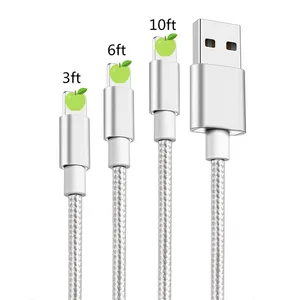 kabel panjang untuk charger Suppliers-100% Asli Panjang Kabel Pengisian 10 Kaki Kabel Charger untuk iPhone 12 Pro 7 8 Plus X XS Max XR 5 5S 6 6S Plus