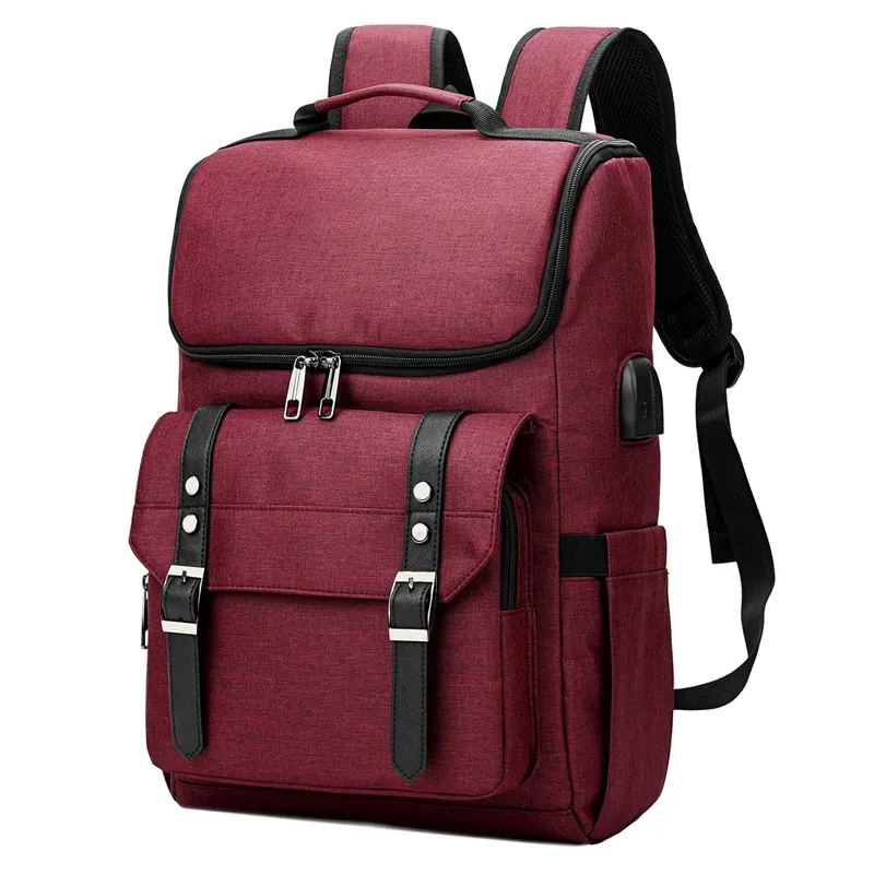 Waterproof College Rucksack Custom Travel Backpack Women Men's Laptop Bag With Usb Charging Port