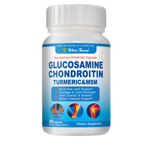 Capsules Wins Town Glucosamine Chondroïtine MSM pour la santé et le confort des articulations des adultes, complément alimentaire, flacon de capsules - Product Image 1