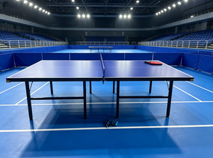 Mesa <span class=keywords><strong>de</strong></span> <span class=keywords><strong>ping</strong></span>-<span class=keywords><strong>pong</strong></span> plegable para interiores, tamaño estándar, <span class=keywords><strong>de</strong></span> MDF, portátil, con ruedas, para entrenamiento en casa, venta al por mayor <span class=keywords><strong>de</strong></span> fábrica. - Product Image 5