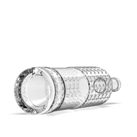 Botella de Vidrio Transparente Directo de Fábrica OEM con Panel de Etiqueta en Blanco para Envasado de Licores, 1000 ml, Tapón de Corcho y Serigrafía