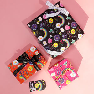 Venta al por mayor de rollos de papel tisú de cumpleaños de alta calidad cara sonriente embalaje rollo de papel de regalo artesanía superior - Product Image 4