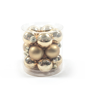 ENSEMBLE DE 15 BOLLES EN VERRE DORÉES, BRILLANTES/MATTE, DIAM. 3CM - Product Image 1