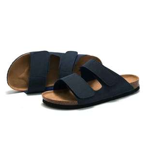 High Quality Men's Cork Foot-<b>bed</b> <b>Comfort</b> flat Sandals Open toe designer slippers Casual beach leather Men's outdoor sandals - Product Image 1