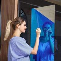 Factory Supplier Silver Acrylic Flexible Mirror Sheet Self Adhesive Mirror Acrylic Sheet PET Mirror Film