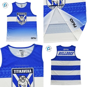Tinh Khiết Tùy Chỉnh Cảm Ứng Bóng Đá <span class=keywords><strong>Singlets</strong></span> Thăng Hoa In Nrl Giải Đấu Bóng Bầu Dục Tank Top Người Đàn Ông Của Thể Thao Đào Tạo <span class=keywords><strong>Singlets</strong></span> Cho Bán Buôn - Product Image 2