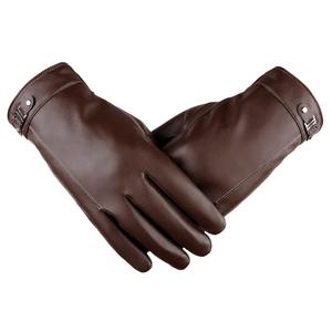 Gants de ski décontractés en <span class=keywords><strong>cuir</strong></span> PU pour <span class=keywords><strong>homme</strong></span> HF, automne/hiver, écran tactile, chauds, pour le cyclisme, les sports de plein air, rembourrés en coton - Product Image 6