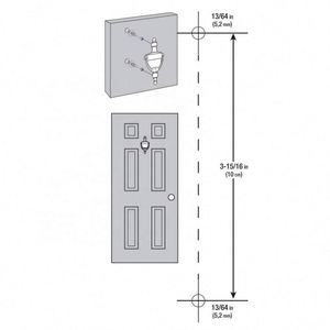 WEKIS 6-5/16" Bright Brass Door Knocker Steel Front Door Hardware Modern Durable Zinc Alloy Soundproof Home Hotel Screw - Product Image 6
