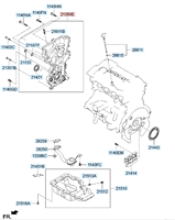 Couvre-pompe à huile de chaîne de distribution 213502E330 pour Kia et Hyundai Tucson, pour Kia Soul Forte5 2.0l, accessoires de voiture 21350-2E330