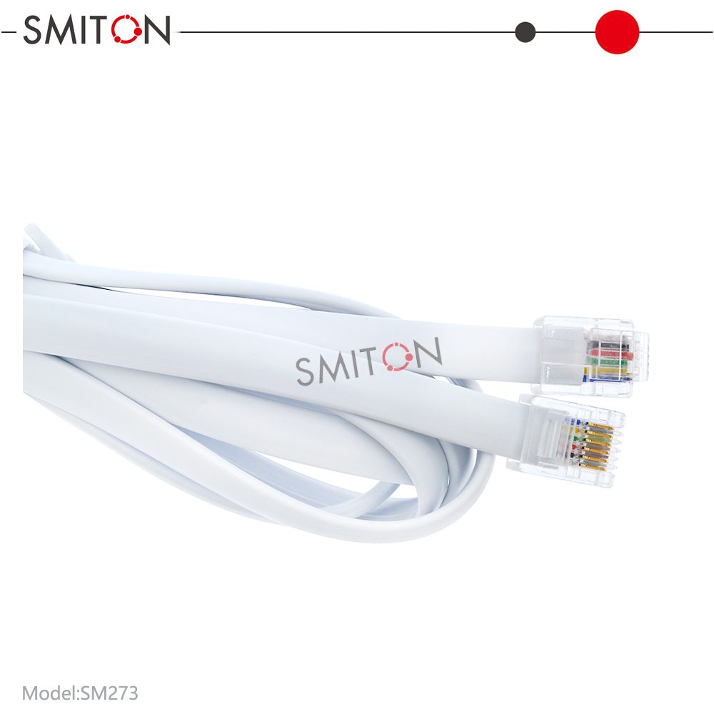 EMSea RJ12 6P6C maschio a maschio cavo telefonico cavo dritto a molla retrattile accessori per cavi telefonici linee fax linee stampante