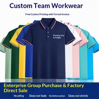 Camiseta polo personalizada para trabajo, camiseta de manga corta, camisa publicitaria corporativa, logotipo del equipo impreso, de secado rápido