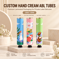 Crème pour les mains personnalisée, tubes ABL, emballage en aluminium et plastique, impression UV, bouchon à vis 12,7-35 mm, étiquette privée, soins de la peau
