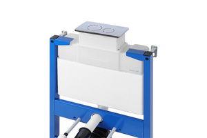 <span class=keywords><strong>Inodoro</strong></span> Moderno de Doble Descarga por Gravedad con Tanque de HDPE, Montado en la Pared con Marco Metálico Oculto y Garantía de 5 Años para Uso en Baños - Product Image 2
