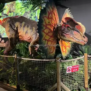 Estatua de robot mecánico animatrónico para parque de atracciones, estatua de dinosaurio gigante para la venta