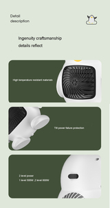 110V 220V Warmer Hot air Ptc Fan 500/800w Foot Table Desk <strong>Portable</strong> Mini Room Ptc Electric Fan <strong>Heaters</strong> - Product Image 5