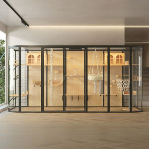 Vente en gros usine : Grande maison pour animaux de compagnie d'intérieur en bois massif de haute qualité, avec villa pour <span class=keywords><strong>chat</strong></span>, aire de jeu multi-niveaux et fenêtre d'observation - Product Image 5