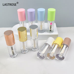 Conteneurs de brillant à lèvres rose OEM 6ML grand <span class=keywords><strong>pinceau</strong></span> applicateur baguette étiquette privée vide outil de maquillage tube de brillant à lèvres - Product Image 1