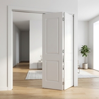 Porte pliante à deux panneaux en MDF laminé avec membrane PVC